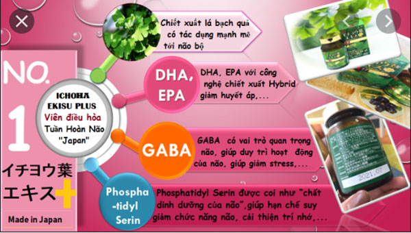 Viên uống tuần hoàn não, ngừa đột quỵ Ichoha Ekisu Plus của Ribeto (1)